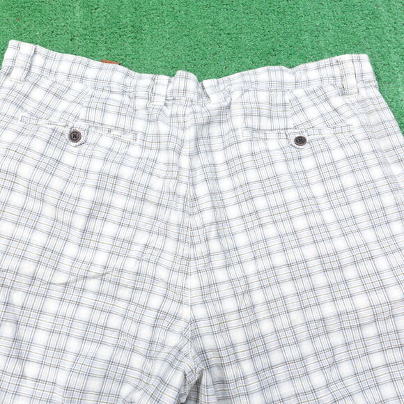 BOB TIMBERLAKE 100% COTTON BLUE WHITE PLAID SHORTS MENS SIZE 42 - Picture 4 of 6